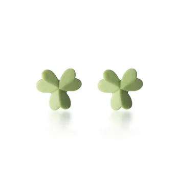 Blooming Petals S925 Silver/ceramic Stud Earrings Unisex