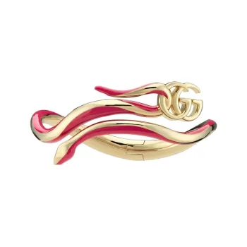 GUCCI Enamel Bangles Unisex Gold