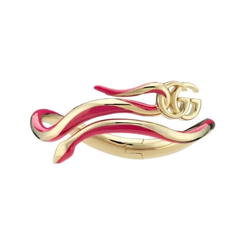 GUCCI Enamel Bangles Unisex Gold