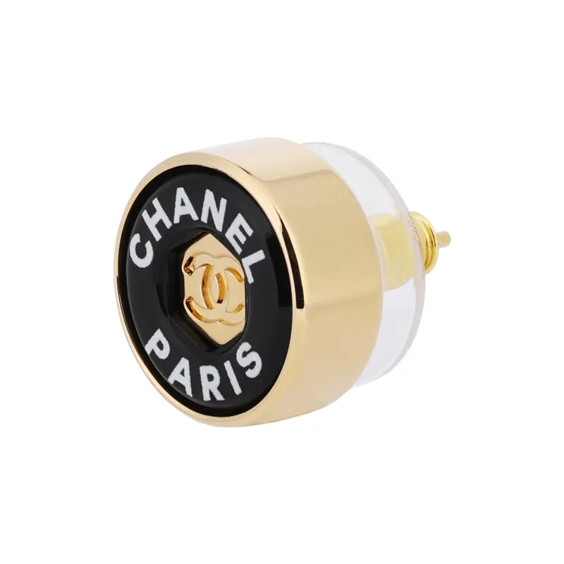 CHANEL Round Stud Earrings Women's-2