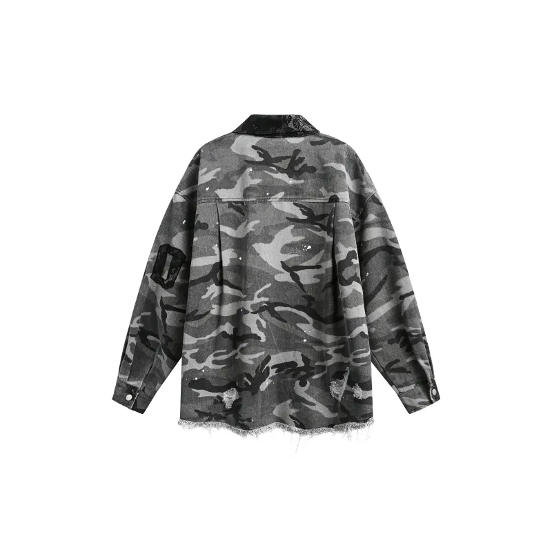 VINMUK Denim Jacket Unisex Camouflage-1