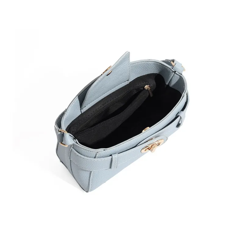 SEPTWOLVES PU Handbag Small Size Women's White/Black/Khaki/Blue/Brown-7