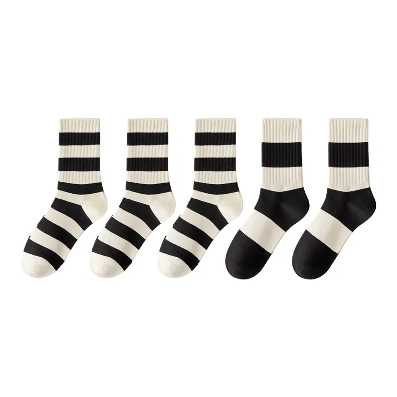 Lan Miao Mid Calf Socks Women's 5 Pack-3