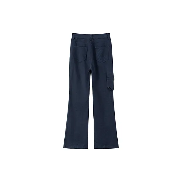 CHUU Casual Pants Women's Navy Blue-1