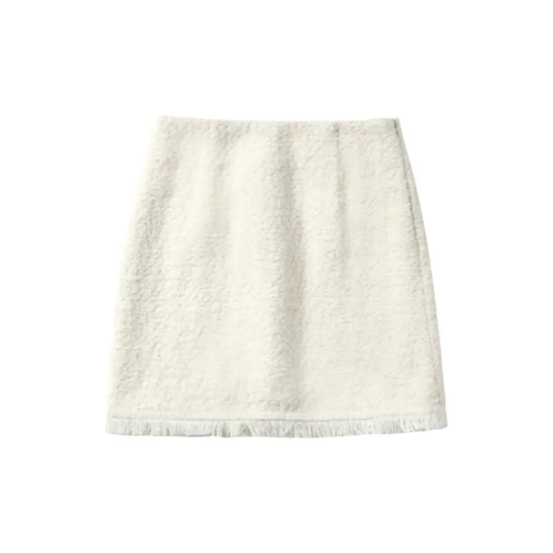 DEAR DEER PUFF Casual Short Skirts Women's White-1