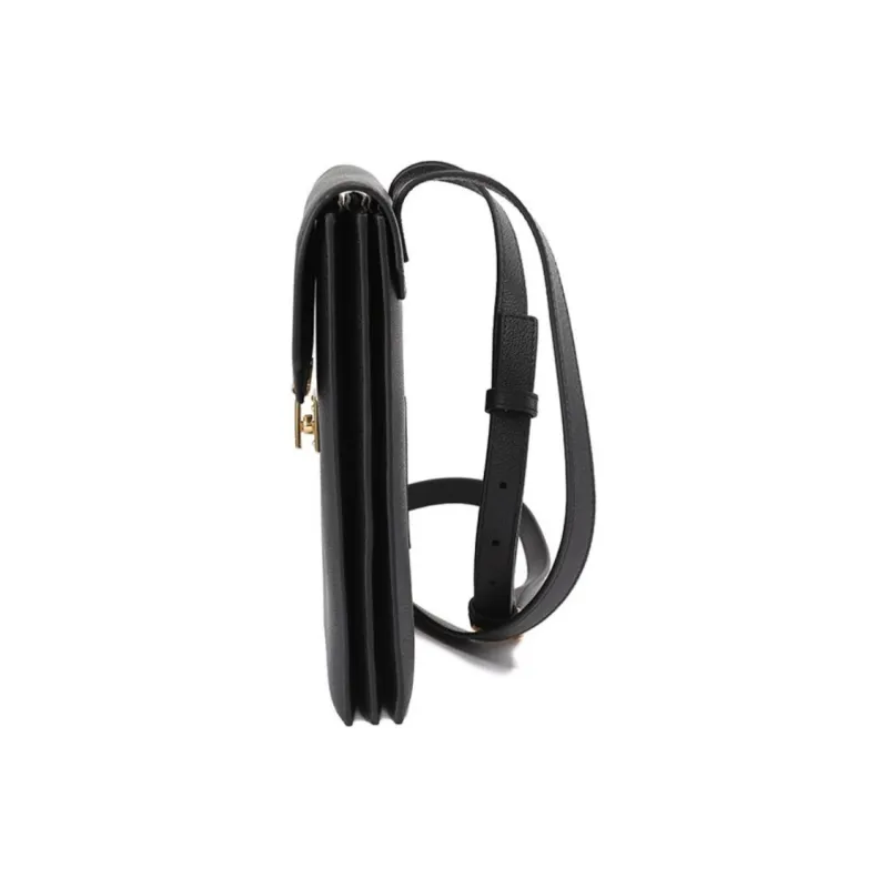 EMPORIO ARMANI Cow Leather Shoulder Bag, Crossbody Bag Men's Black-2