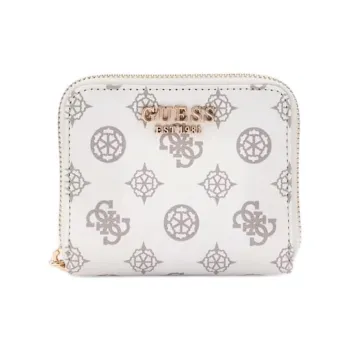 GUESS Polyurethane Wallet Mini Women's Ecru