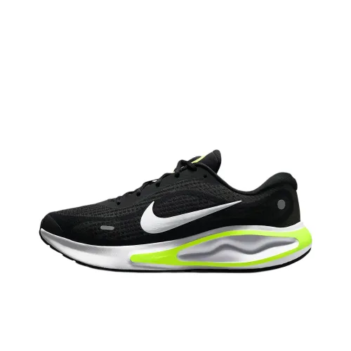 Nike Journey Run Anti-Slip Wear-Resistant Low-Top Running Shoes Men's Black White