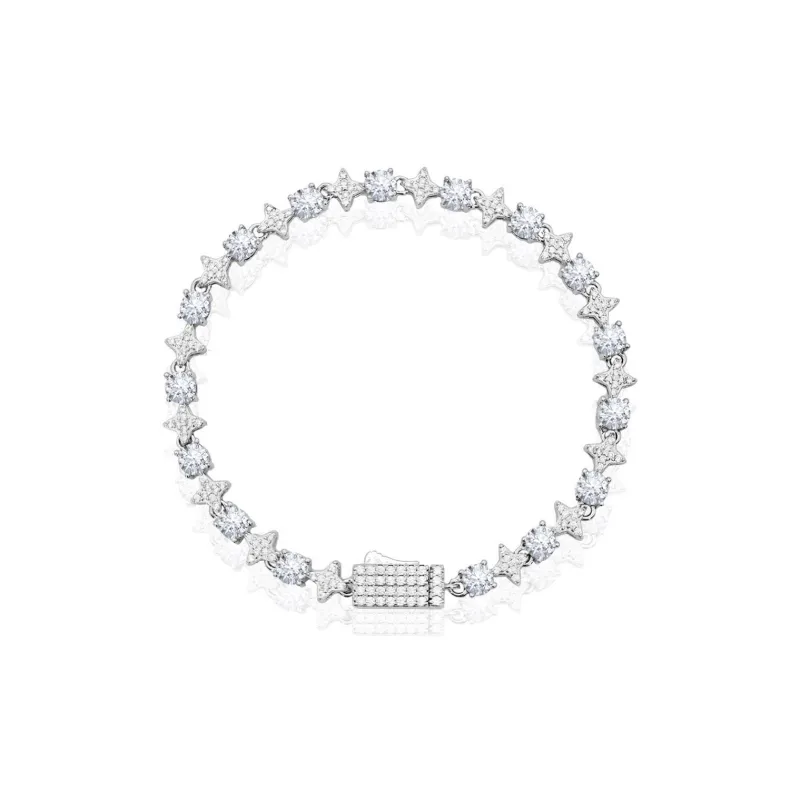 ICEGANG White Gold Plated Copper Bracelets Unisex-0