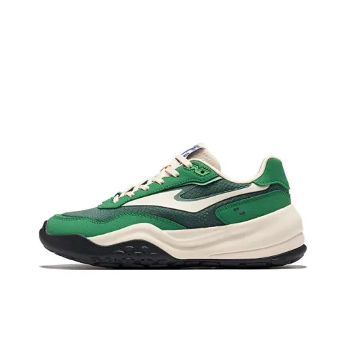 Erke Anti Slip Wear Resistant Low Top Casual Shoes Women's Green Beige