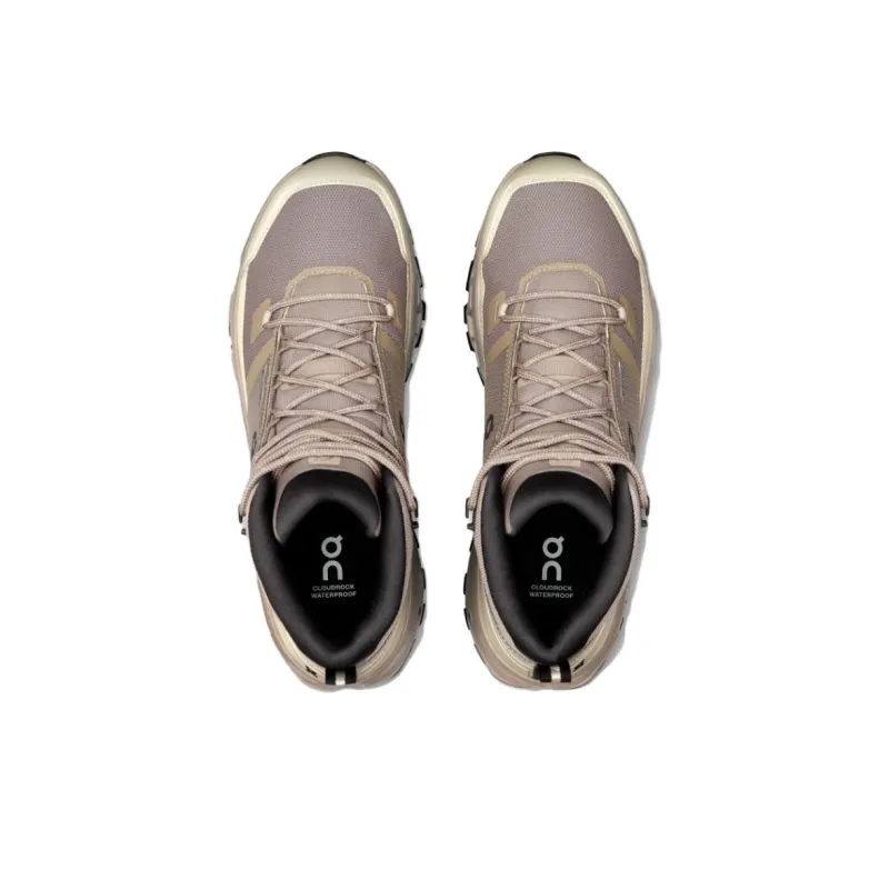 On Anti Slip Wear Resistant Mid Top Hiking Shoes Men's Taupe-2