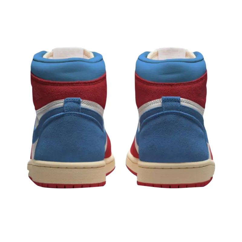 Jordan Air Jordan 1 Vintage Basketball Shoes Women's High Top Red Blue-3
