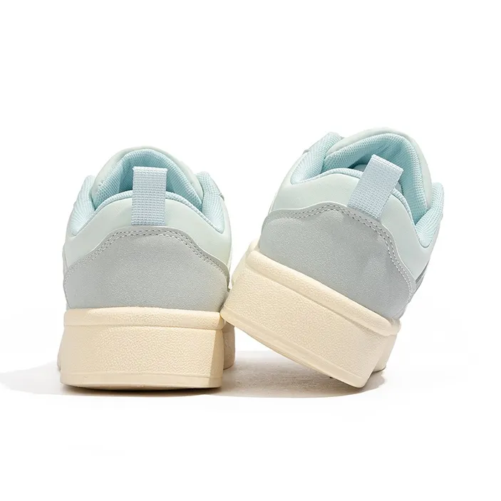 Babaya Slip Resistant Lightweight Breathable Low Top Skateboard Shoes Women's Blue Gray-6