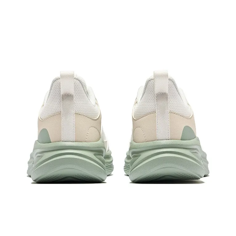Erke Cushioning Rebound Lightweight Breathable Low Top Running Shoes Men's Microcrystal White Warm Linen-3