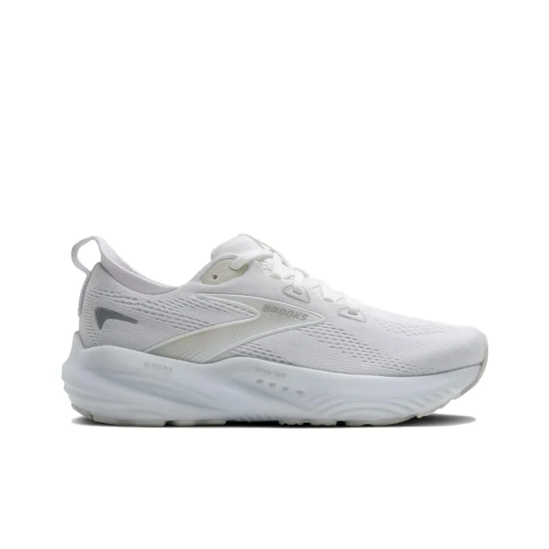 Brooks Glycerin 22 White White Grey Women's-1