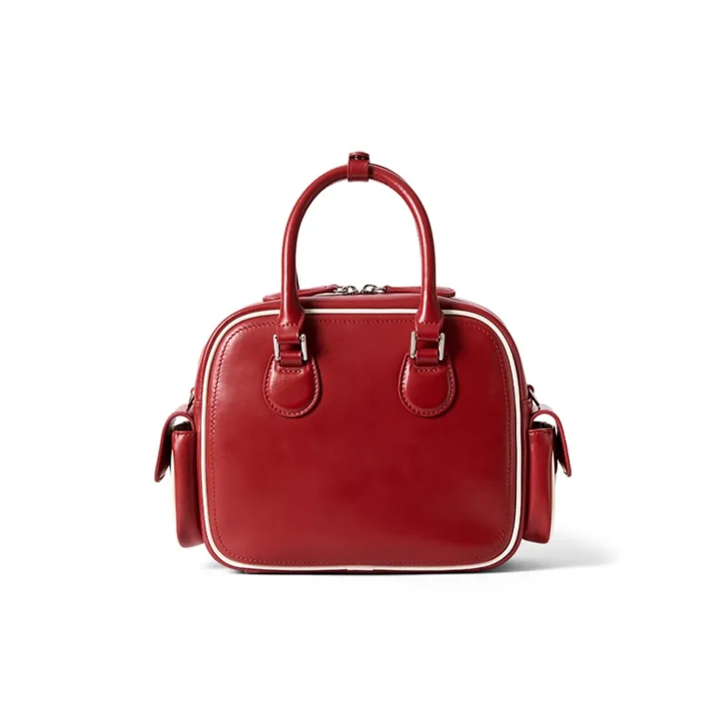 AMAZING SONG Cow Leather One Shoulder Handbags Medium Size Women's Multicolor-2