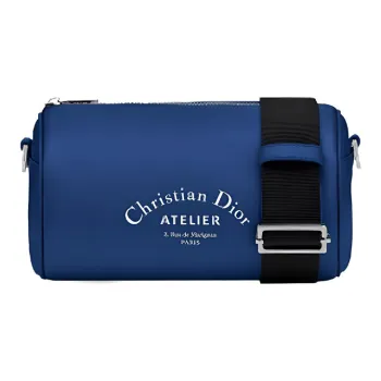 DIOR Grain Cow Leather Cylinder Bag, Crossbody Bag, Shoulder Bag Men's Blue