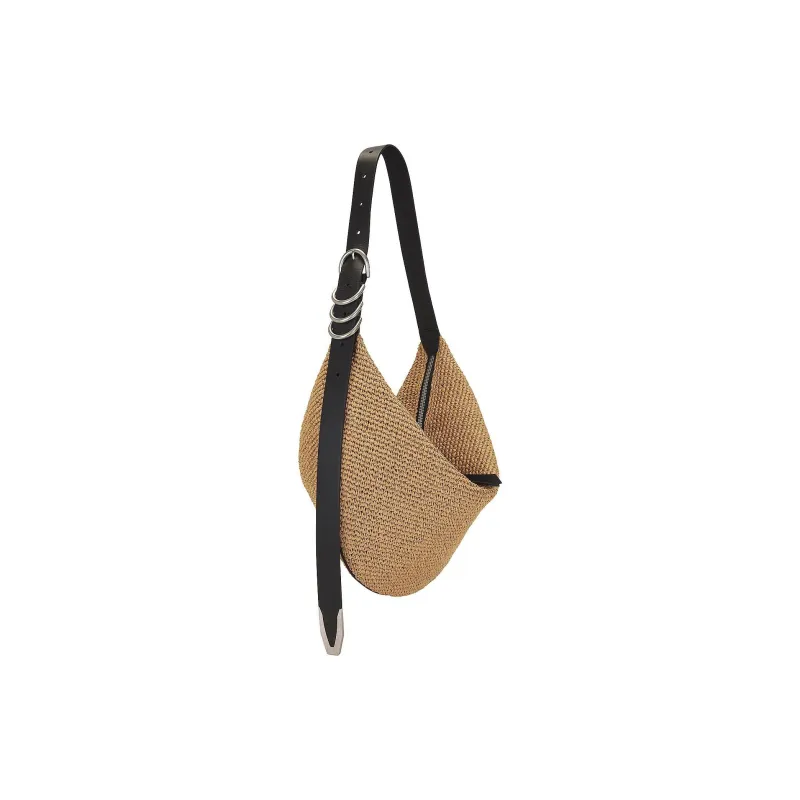 RAG&BONE Straw Woven Hobo Bag Shoulder Bag Women's Beige-1