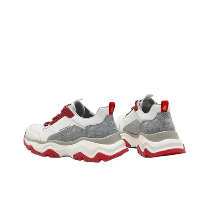 Hush Puppies Slip-Resistant Low-Top Chunky Sneakers Men's Red-3