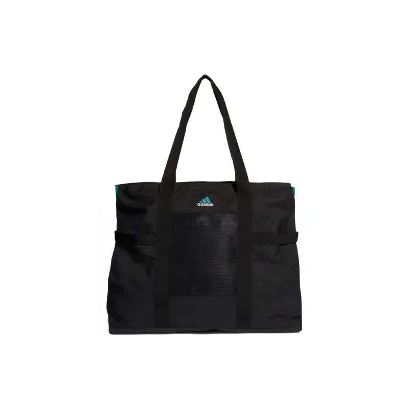 Adidas Recycled Polyester Tote Bag Shopping Bag Shoulder Bag Handbag Unisex Black-1