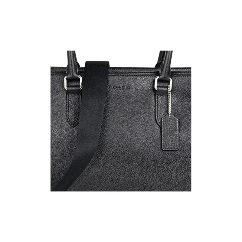 COACH Leather Briefcase, Shoulder Bag, Crossbody Bag, Handbag Tubas Men's Black-4