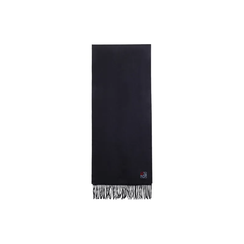 LOEWE Anagram Knit Scarves Unisex Marine Blue-0