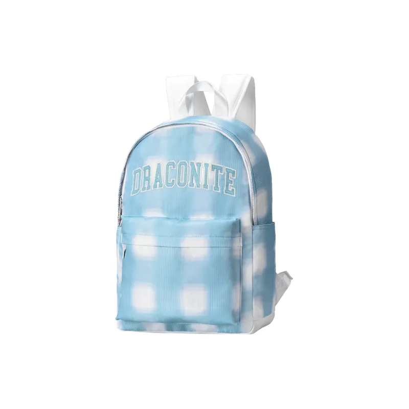 QRST Polyester Backpack Regular Unisex Blue White-1
