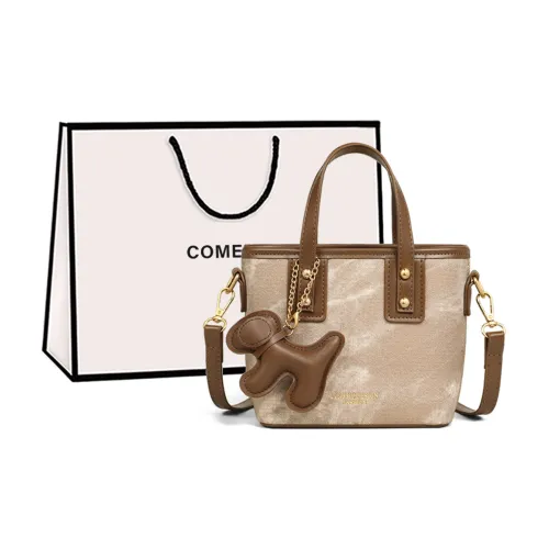 COMELY Synthetic Leather One Shoulder Handbags Regular Women's Brown/Denim Blue