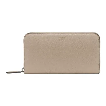 FENDI Peekaboo Leather Wallet Women's Beige