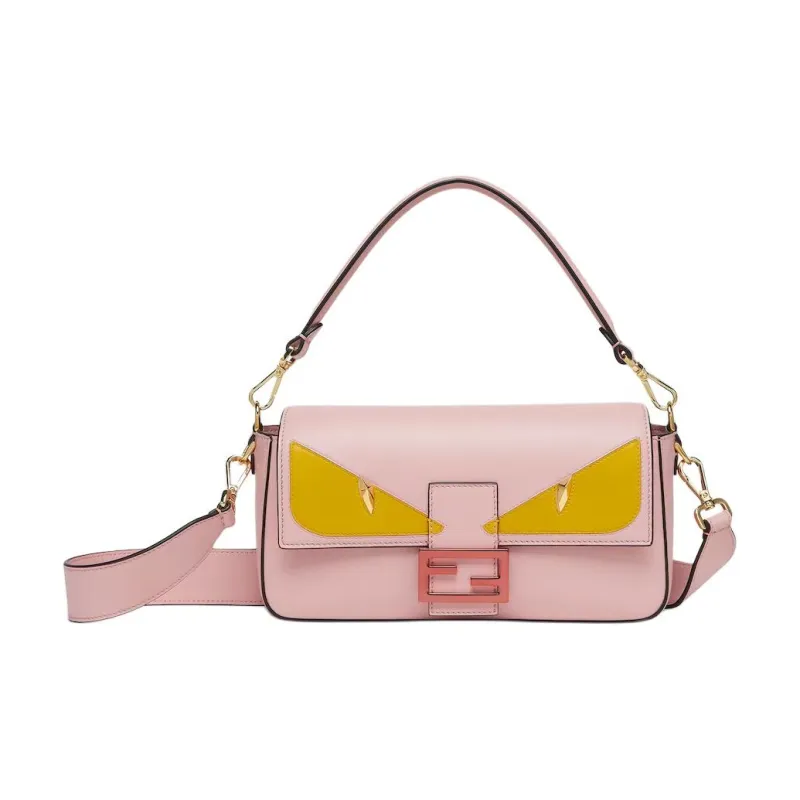 FENDI Calfskin Handbag Medium Size Women's Pink-0