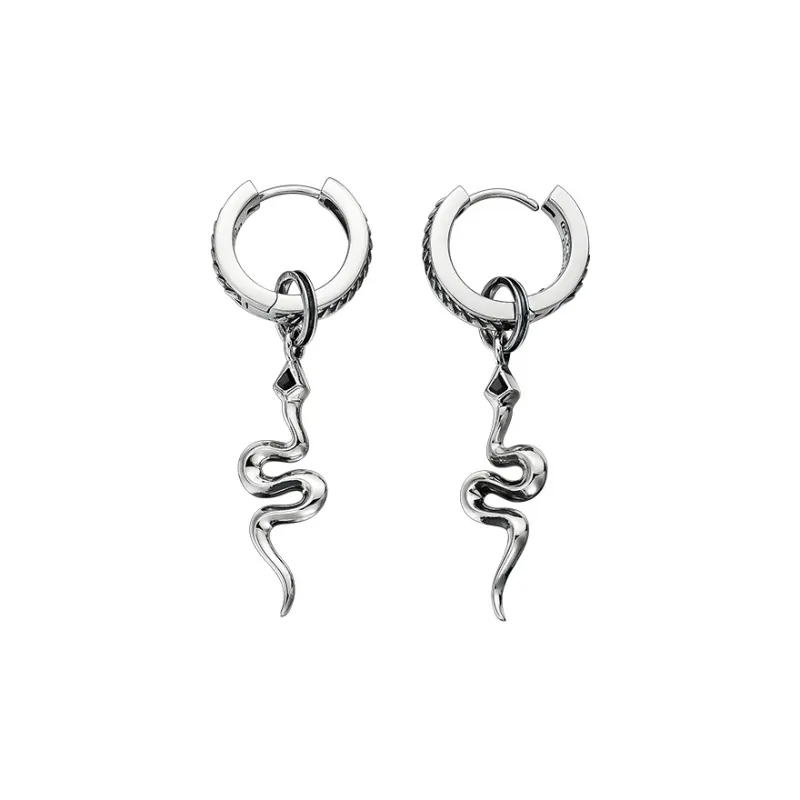 MYSH 925 Sterling Silver Earrings Men's-8