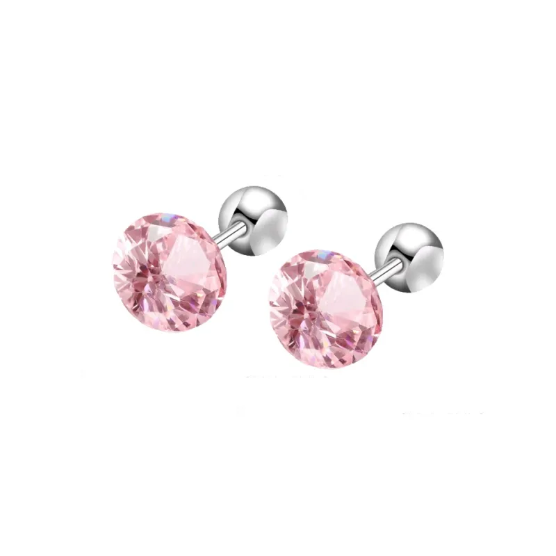 YUSHENGQING Alloy/Cubic Zirconia Stud Earrings Unisex-1