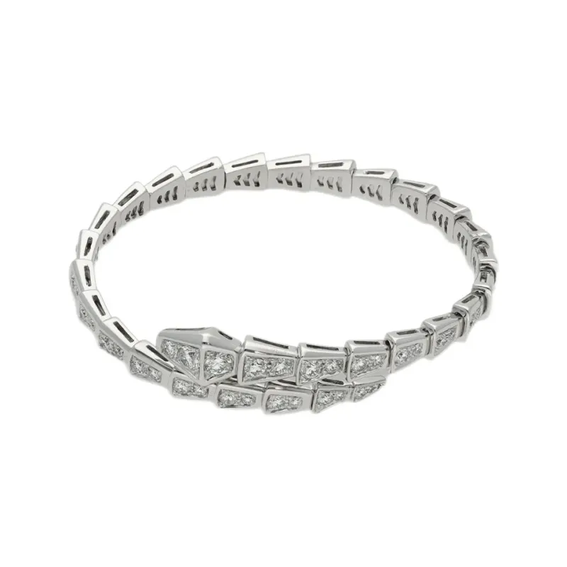 BVLGARI SERPENTI VIPER 18K White Gold Bangles Women's-0
