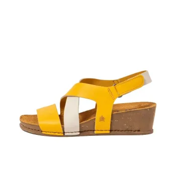 Art I LIVE Strap Sandals 4.5cm Women's Yellow