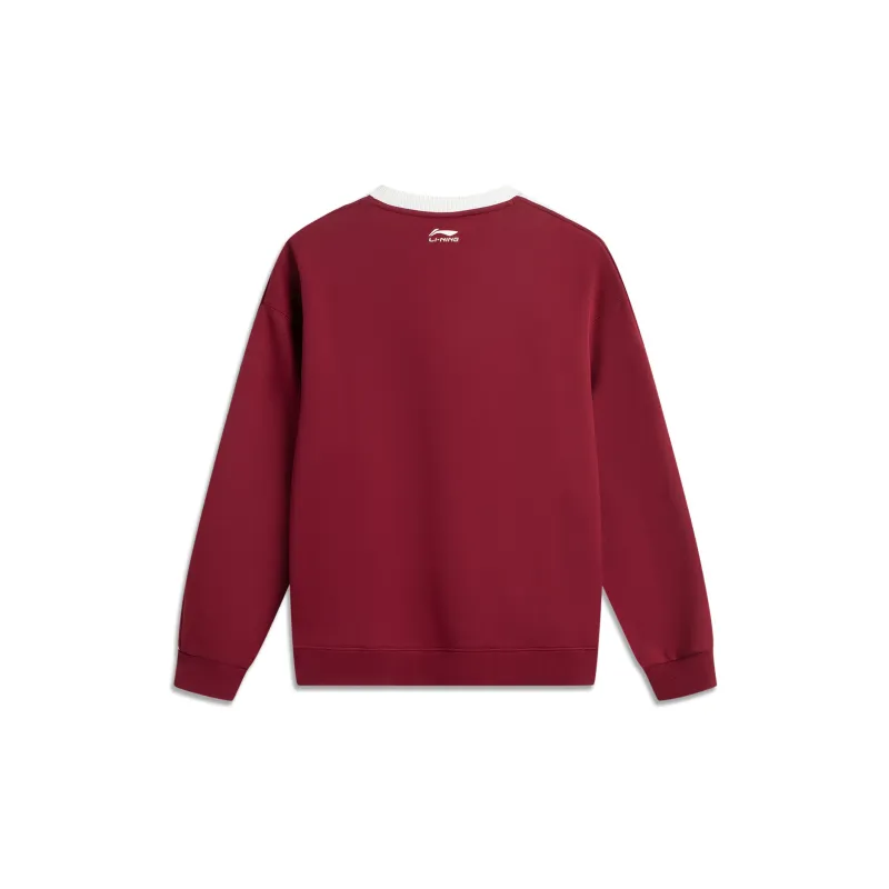 LiNing Sports Life Collection Sweatshirt Unisex Bicycle Red-1