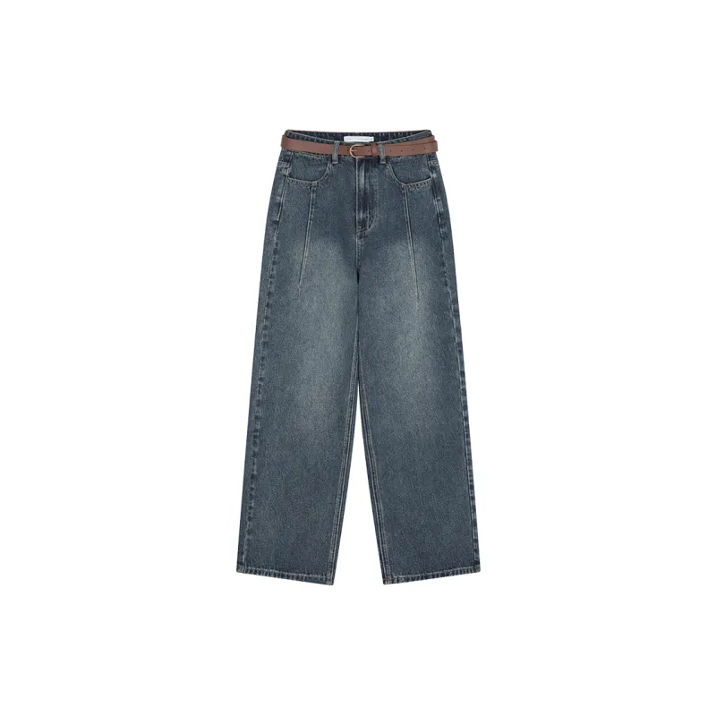 IHIMI Jeans Women's Vintage Denim Blue-2