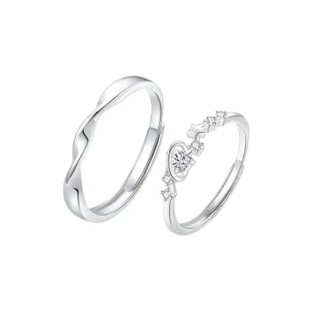 ZHIAIYONGHENG 999 Fine Silver Rings Unisex