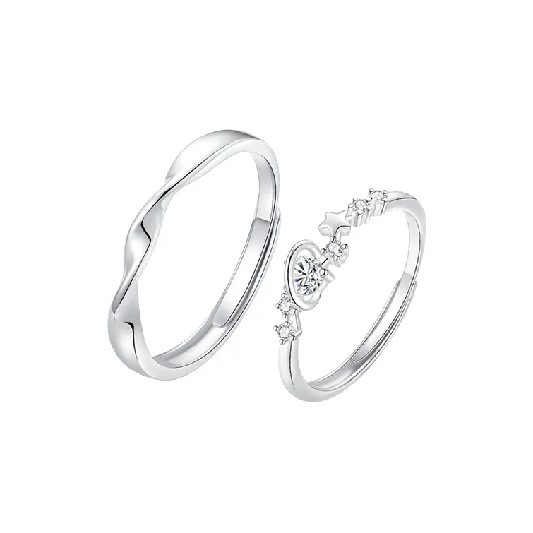 ZHIAIYONGHENG 999 Fine Silver Rings Unisex-0
