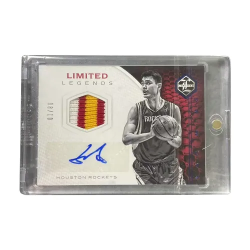 PANINI 2016 17 Yao Ming Chairman Yao Material Signed Sticker Signature Blue Parallel 10 Rockets Sports Cards 1 Pc