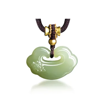 Cardamom Time Hetian Jade Pendants Pale Greenish White Jade Unisex