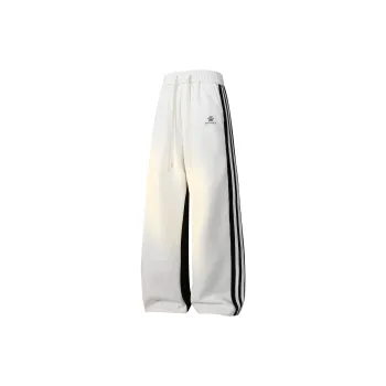 Supremo Cat Knitted Sports Pants Unisex Black White