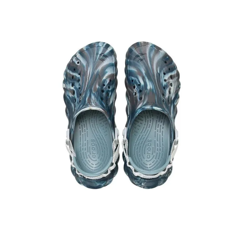 Crocs Ripple Marble Pattern Clogs Men's Dark Blue-3