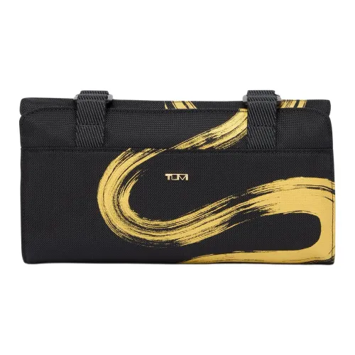 TUMI Nylon Storage Bag Unisex Golden Snake Brushwork