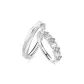 Sparkling Rhinestone Four-Leaf Clover Couple Rings