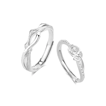 BLANK IN BLANK Sterling Silver Rings Unisex Girlfriend Birthday Confession Box