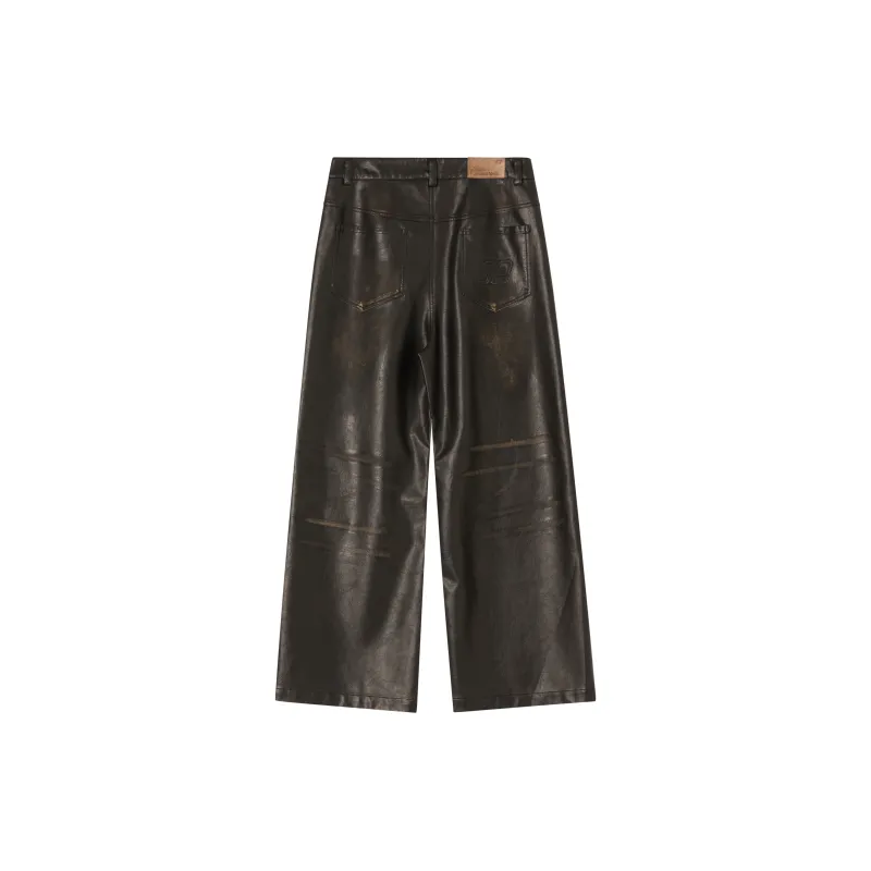 FORNINES Leather Pants Unisex Black-1