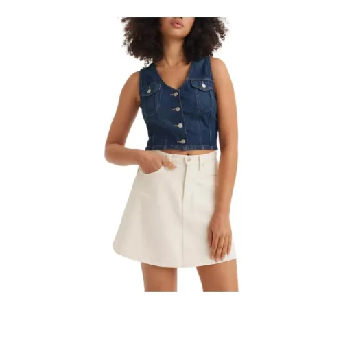 Levi’s Denim Short Skirts Women's White