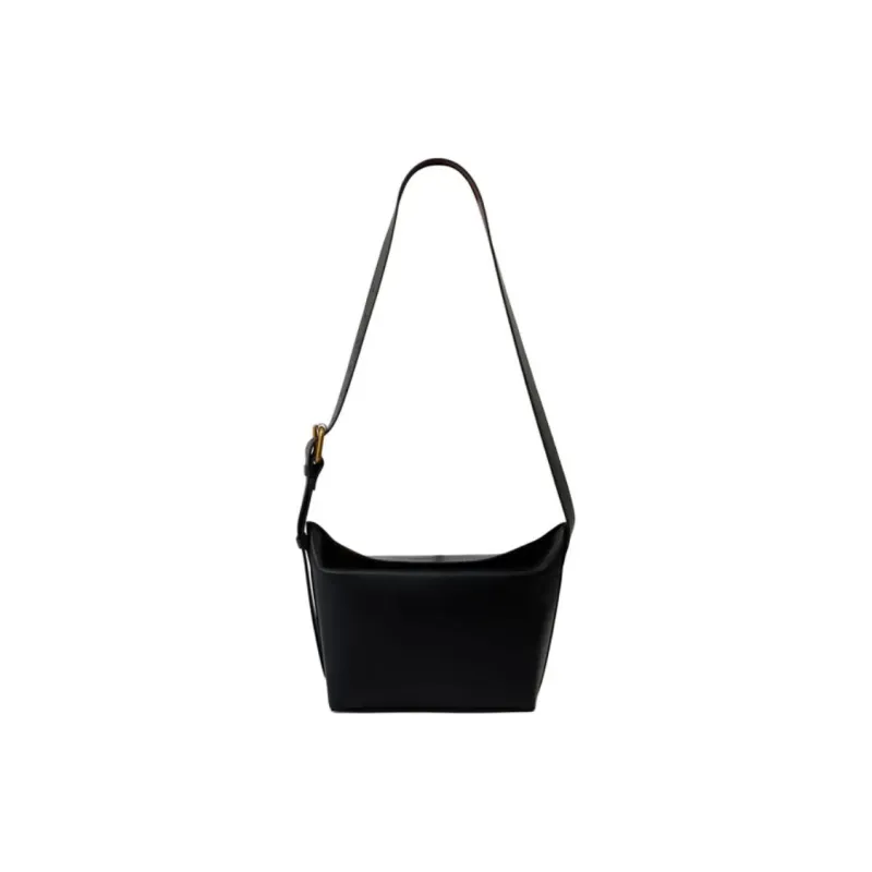 SOEUR Cow Leather Shoulder Bag Women's Black-0