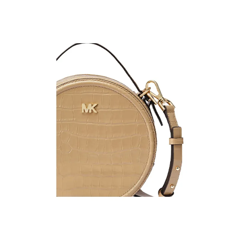 MICHAEL KORS Delaney Cow Leather Shoulder Bag, Crossbody Bag, Handbag Medium Size Women's Camel Brown-1