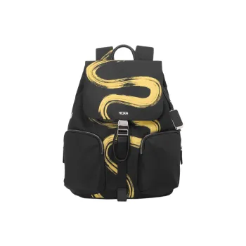 TUMI Voyageur Nylon Backpack Unisex Golden Snake Brushwork